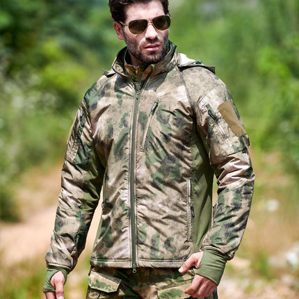 Outdoor Camouflage Jacket CP Camouflage fleece-lined Warm Lightweight Camouflage Jacket Outdoor Mountaineering Jacket Cross-border Foreign Trade