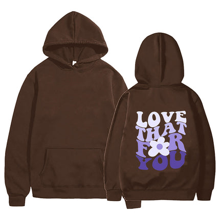 2024 Export Popular Sweatshirt Spring and Autum Men's and Women's Hooded Sweatshirt Flower Print Casual Hoodie Independent Station