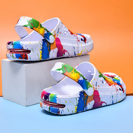 Heat Transfer Cave Shoes Women's EVA New Graffiti Street Hip Hop Garden Shoes European and American Fashion Beach Sandals