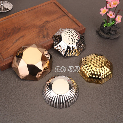 Creative Stainless Steel Ice Cream Cup Dessert Bowl Goblet Cyber Celebrated Snack Bowl Dried Fruit Dish Ice Cream Cup Dish
