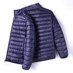 Navy blue [stand collar cotton jacket] / M