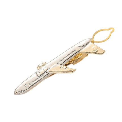 Boutique Fashion Personality Tie Accessories Men's Suit Tie Clip Sail Aircraft Musical Instruments Creative Tie Clip Two-color