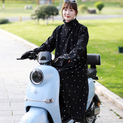 Electric Motorcycle Sunscreen Clothing Women's Spring and Summer Long Battery Car Outdoor Cycling Sunshade Outdoor Travel Sunscreen Clothing