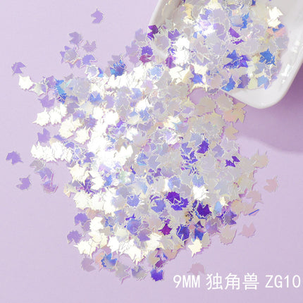 Flash purple nail art sequins stage makeup material diy slime filling glue UV glue mobile phone case small accessories