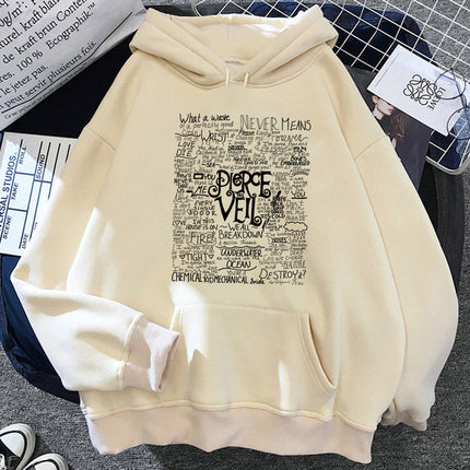 Wearing a Veil Hoodies Elegant Modern Style Sports Casual Japan Casual Wear Girl Tracksuit Pullover Tops Comics