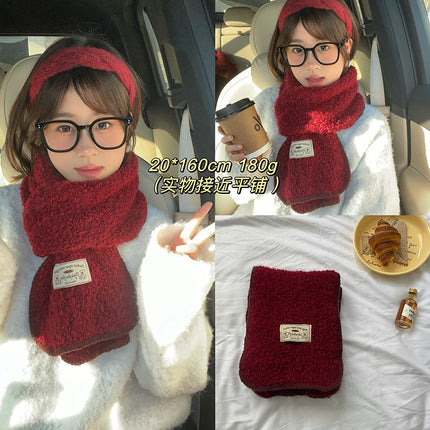 Christmas Series ~ New Year Red Atmosphere Scarf Collection Women's Winter ins Advanced Warm Scarf for Autumn and Winter