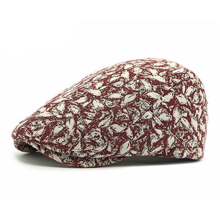 Hat Women British Retro Beret Ethnic Style Distinctive Totem Jacquard Cap Fashion Casual Forward Cap Men