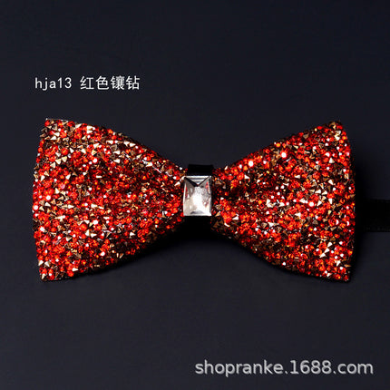 Wheat Gold Velvet Bow Tie Men's Formal Banquet Knot Wedding Groom Groomsman Dress British Bow Knot-Free