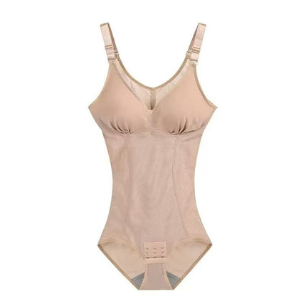 Powerful Body Shaping Jumpsuit, Postpartum Tummy Control and Butt Lift Corset with Chest Pad, Button Adjustment Waist Shaping Body Shaping Garment