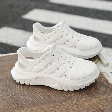 2025 New Style Hole Shoes for Men and Women Couple Wading Non-slip Waterproof Light Outdoor Wear Baotou Sandals Beach Shoes