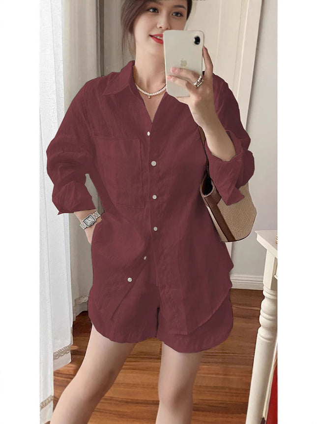 Single Piece/Complete Set 2025 Southeast Asia New Suit Cotton and Linen Shirt Shorts Casual Two-Piece Set Wholesale