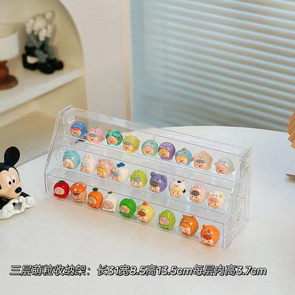 Cross-Border Acrylic Display Stand Transparent Multifunctional Storage Box Desktop Blind Box Cute Figurine Step Storage Rack