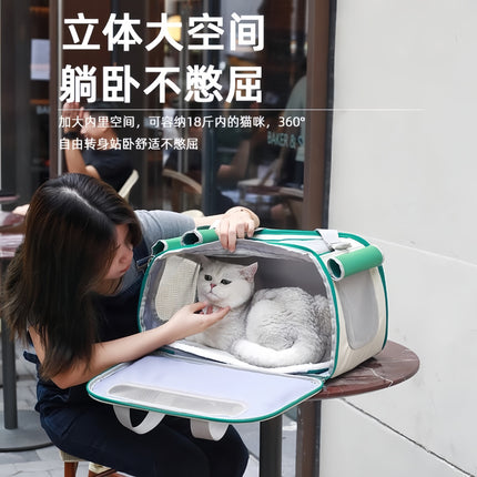 Cat Bag Outgoing Portable Cat Dog Backpack Cat Cage Breathable Crossbody Portable Cat Bag Large Capacity Pet Bag