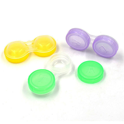 Hot supply contact lens box stall transparent double box candy color eye contact lens box wholesale