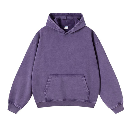Cross-border American Retro Batik Washed Hooded Sweatshirt New High Street Tide Brand Loose Men's and Women's Tops to Figure Production