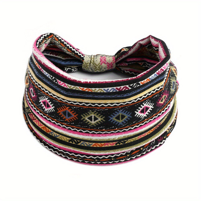 European and American Fashion Casual Women's Sports Wide Headband Bohemian Style Women's Yoga Outdoor Sports Headscarf Headwear