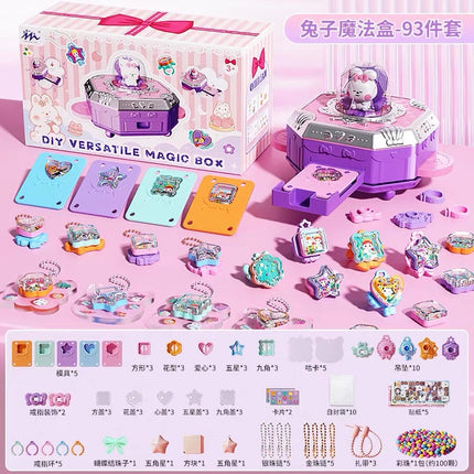 Cross-border Amazon Children's Toys Magic Box DIY Jewelry Treasure Box Girl's Hand Account DIY Material Goka