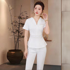White short-sleeved trousers / S