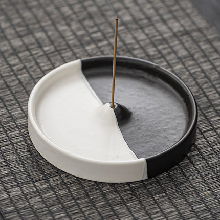 New creative thread incense holder incense tray Candlestick indoor incense burner ceramic home decoration plate incense agarwood sandalwood