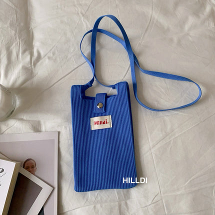 Dopamine mini phone bag for women spring and summer fashionable new ins simple shoulder messenger bag solid color small change bag