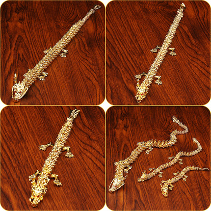 Alloy 3D Three-dimensional Activity Dragon Home Office Desktop Antique Dragon Jewelry Chinese Dragon Handle Metal Crafts