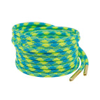 #8623 fluorescent green-blue+gold metal head / 60cm [4mm wide, one pair]