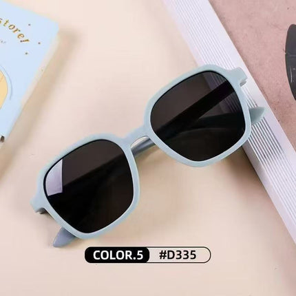 2023Ins Kidsren's Sunglasses Retro Boys and Girls Kidsren's Sunglasses Ready-Made Baby Round Frame Sunglasses