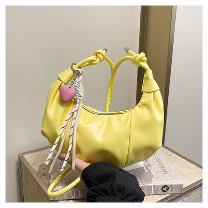 Casual Commuting Dumpling Bag Women's 2025 Summer New Trendy Fashion Shoulder Bag Pleated Relaxed Crossbody Bag