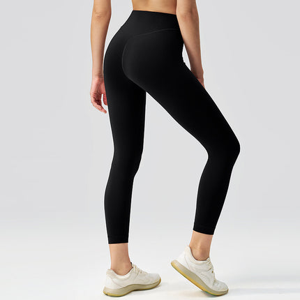 Lulu High-Waisted Yoga Pants Outdoor Women's Butt-Lifting Naked-Feel Fitness Pants Breathable Cropped Brushed Elastic Sports Leggings