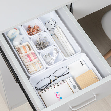 Cross-border drawer storage partition box set desk built-in stationery and sundries cosmetic finishing box compartment storage box