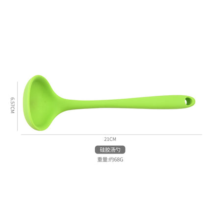 Silicone Mini Soup Spoon Kitchen Cooking Soup Spoon Children's Food Supplemented Soup Spoon Food Grade Material Silicone Soup Spoon 21cm