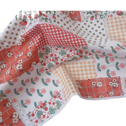 New 58x58cm% cotton small square scarf women's small floral scarf hair band Korean style Net red scarf decoration