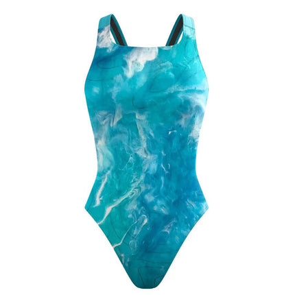 2025 new European and American one-piece bikini cross-border digital printed swimsuit AliExpress tight racing swimsuit for women