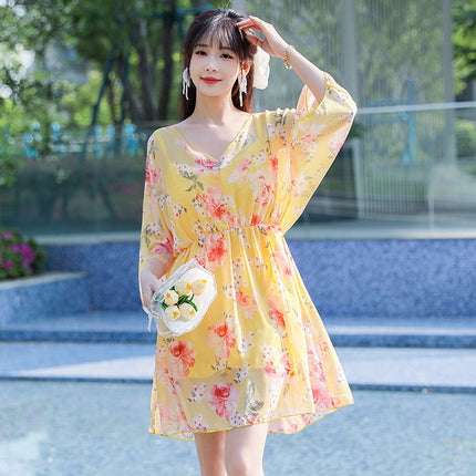 New plus size Swimsuit Women's Hot Spring Belly Covering Slim Split Bags Three-Piece Set 40.00 kg-100.00 kg chubby girl
