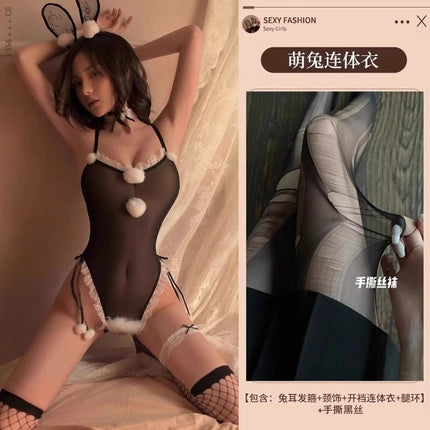 Sexy Lingerie for Women, Sexy Bunny Girl Jumpsuit, Uniform Temptation, Role Play, Hot Passion Suit Qqny