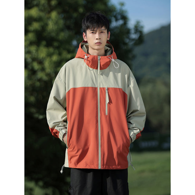 Outdoor Sports Casual Couple Sports Jacket Men's Hooded Loose Casual Jacket Korean Style Jacket Men's Jacket