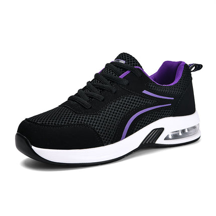 2025 Air Cushion Women's Shoes Mom's Shoes Lightweight Breathable Mesh Sports Shoes Autumn Leather Waterproof Casual Shoes Large Size
