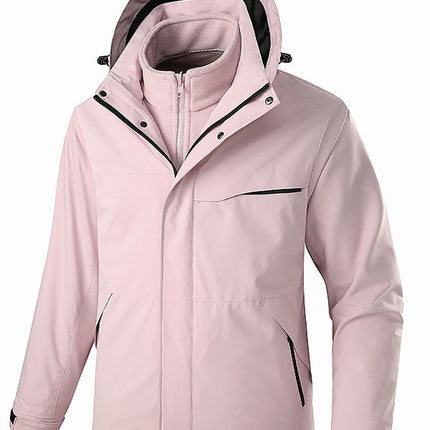 Three-In-One Men's Hooded Detachable Waterproof and Windproof Mountaineering Jacket Three-In-One Jacket