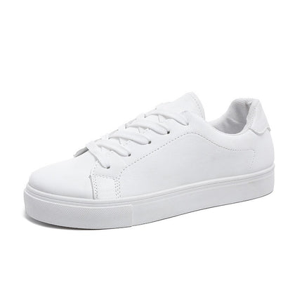 Cross-border Amazon Explosions White Shoes Spring and Summer New Lace-up Student Shoes Soft Sole Running Shoes Flat Non-slip Women's Shoes