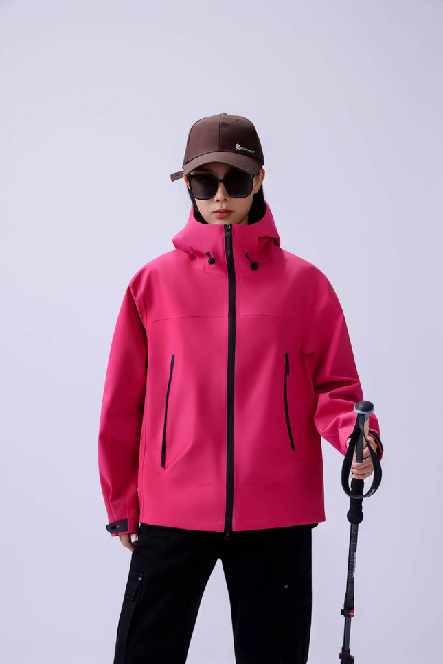 2025 Autumn Cycling Women's Single Layer Men's Mountaineering Clothing Outdoor Hard Shell Jacket Men's and Women's Single Layer Waterproof Windproof Jacket