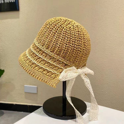 New Hat Women's Sun Hat Folding Large Cornice Hollow Sunscreen Sun Hat 2025 Outdoor Casual Fisherman Hat Basin Hat