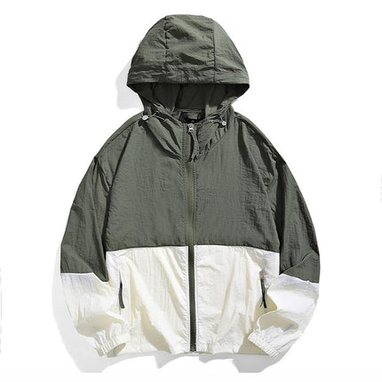 Ice Silk Cool Sun Protection Clothing Men's Summer Hooded Jacket Men's Youth Thin Breathable Fishing Outdoor Sun Protection Clothing