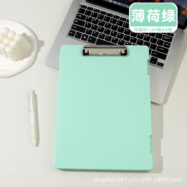 A4 folder paper material storage box student board clip writing pad multifunctional office file storage box