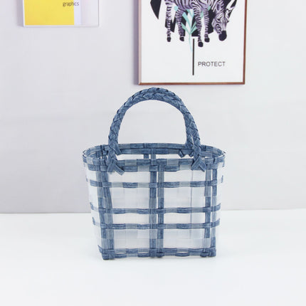 PVC Woven Jelly Basket Bag / Sac Panier Tressé Jelly PVC