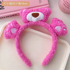 Palm rose bear headband