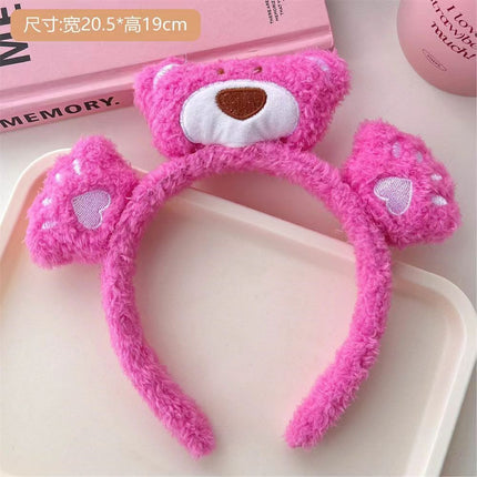 Face Wash Plush Headband for Women, Cute New Cartoon Headwear, Face Wash Mask, Hairband, Non-Slip Headband, Hair Accessories