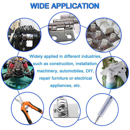 Cross-border hot 200PC spring set tension spring compression spring suit hardware spring accessories suit