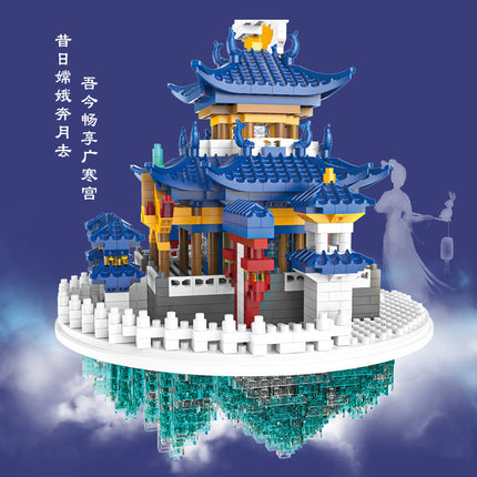 Compatible with Lego Guanghan Palace Building Blocks Puzzle Microparticles Peach Blossom Pool Chinese Style Building Assembled Creative Toys Wholesale