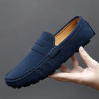 20888 dark blue leather shoes / 38