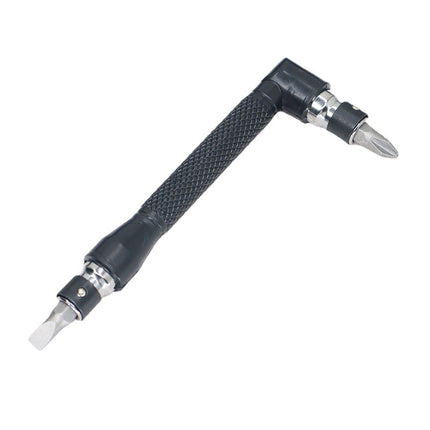 L-type screwdriver insert double 6.35MM interface narrow small space screwdriver tool 1/4 right angle handle
